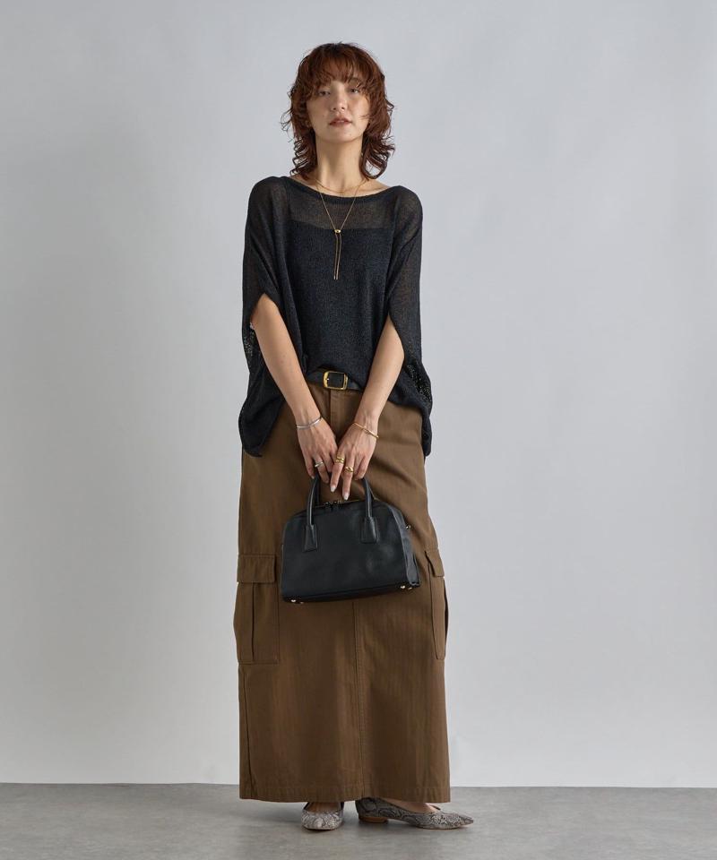 【MONN.:.(モン)】カーゴマキシスカート