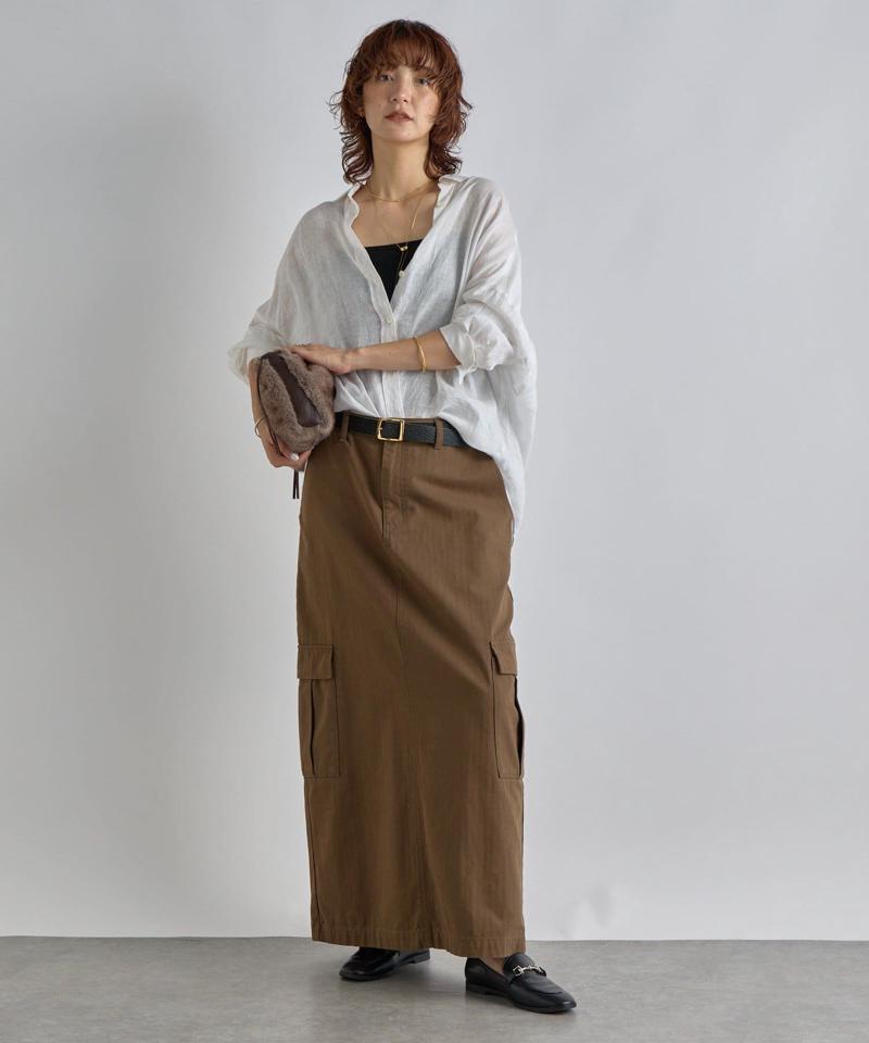 【MONN.:.(モン)】カーゴマキシスカート