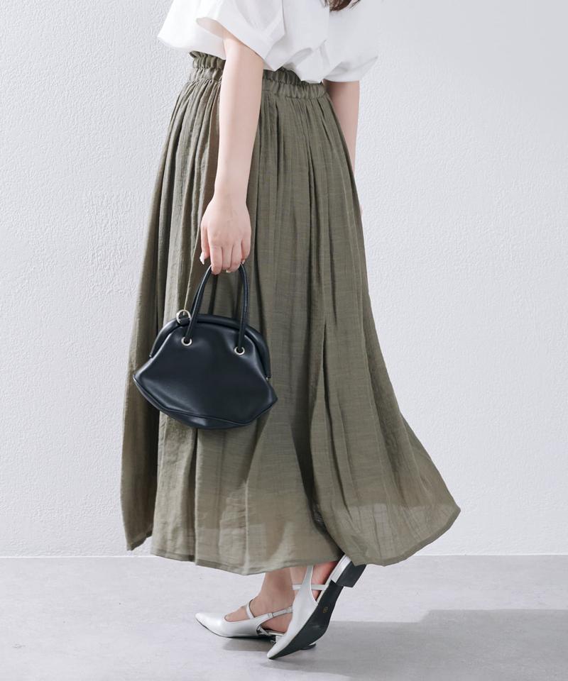 【新色追加！】春夏で着まわせる、ギャザーロングスカート