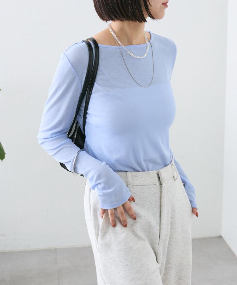 【1枚は持っていたい高見えTシャツ】newシアーロングTシャツ