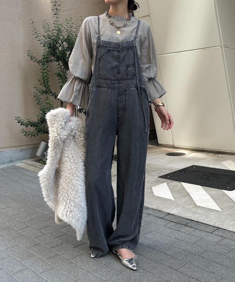 【完売カラー再追加!/サイズ展開あり】リヨセルデニムオールインワン