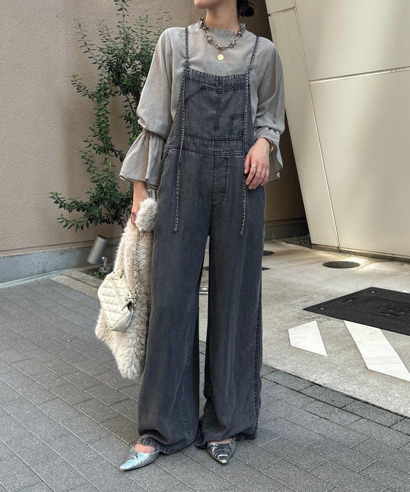 【完売カラー再追加!/サイズ展開あり】リヨセルデニムオールインワン