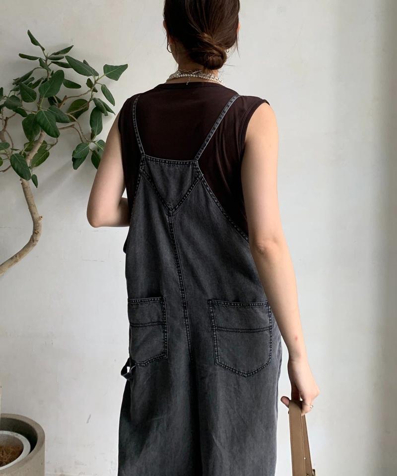 【完売カラー再追加!/サイズ展開あり】リヨセルデニムオールインワン