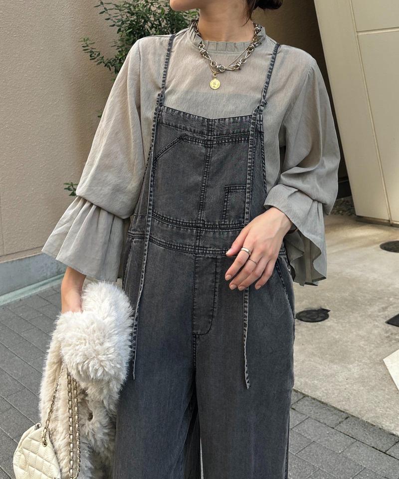 【完売カラー再追加！/サイズ展開あり】リヨセルデニムオールインワン