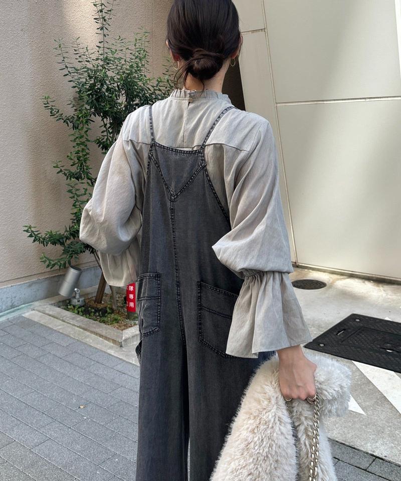 【完売カラー再追加！/サイズ展開あり】リヨセルデニムオールインワン