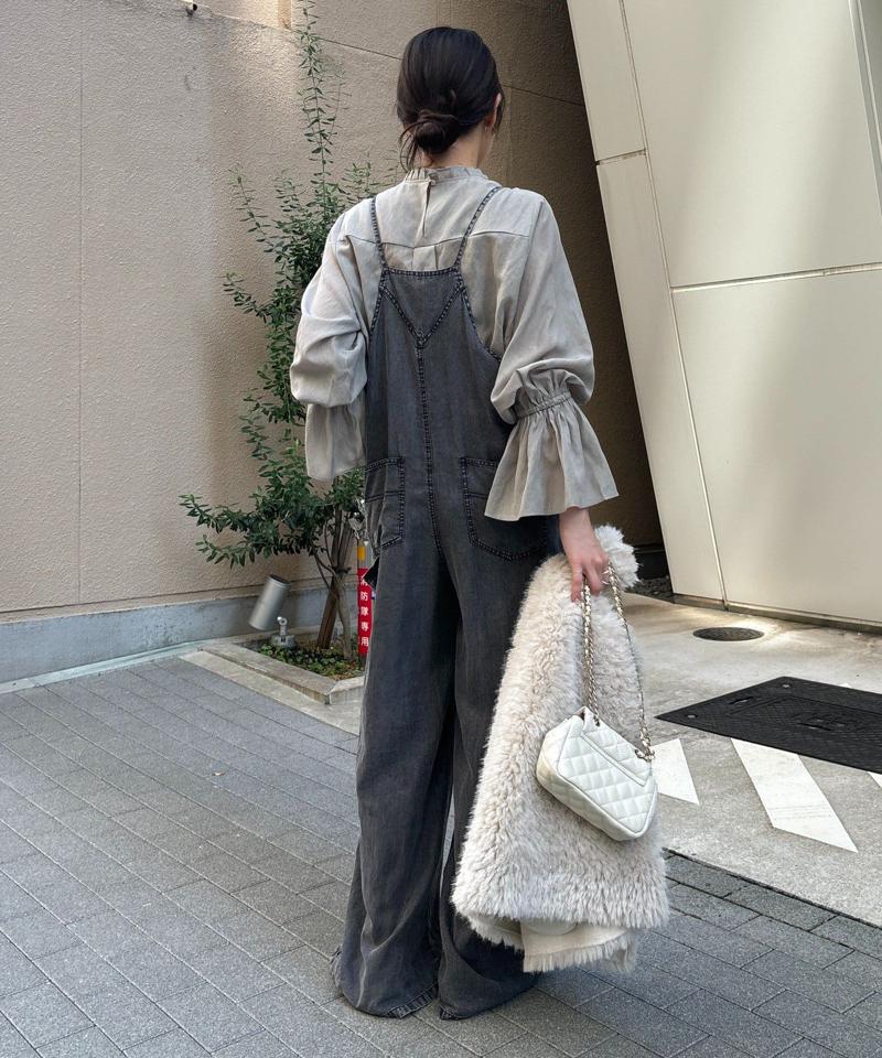 【完売カラー再追加！/サイズ展開あり】リヨセルデニムオールインワン