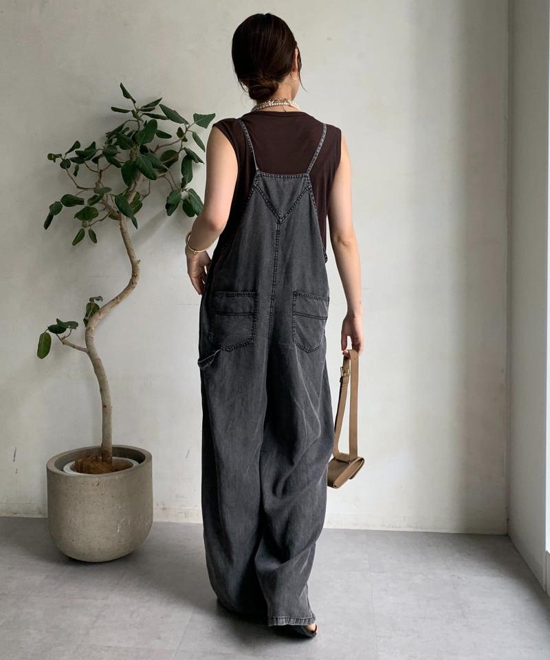 【完売カラー再追加！/サイズ展開あり】リヨセルデニムオールインワン