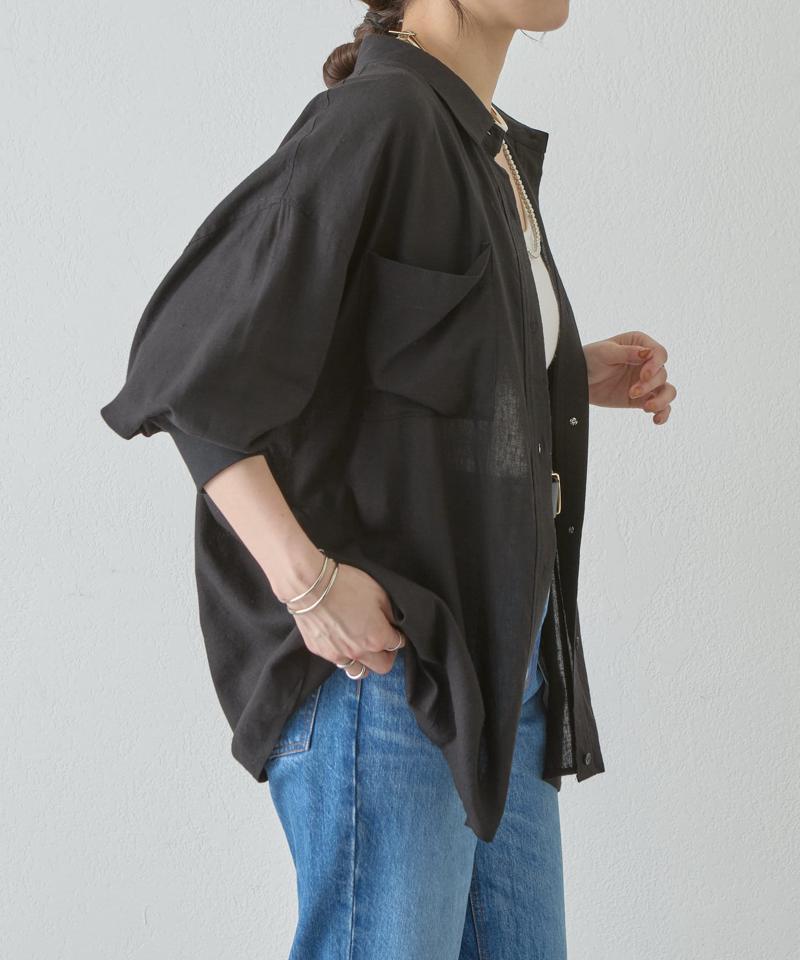 《一枚でも羽織でも活躍！》リネンワイドシャツ