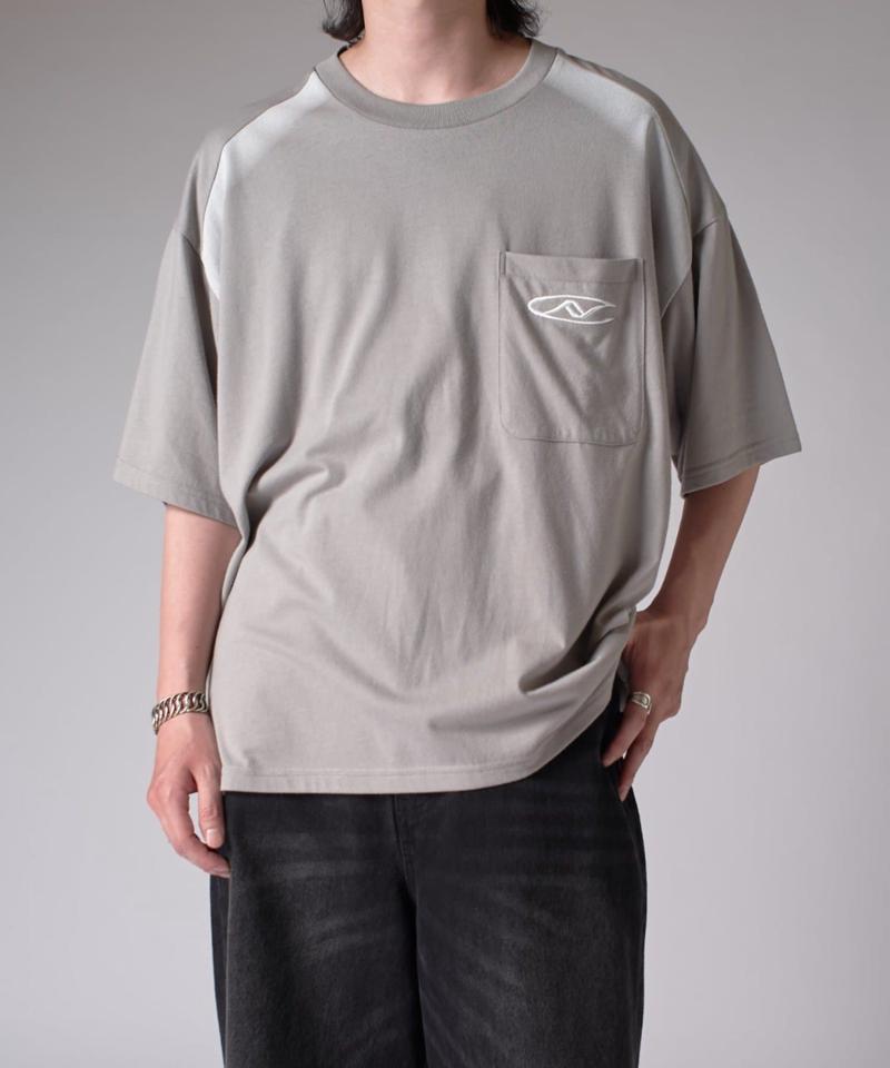 【Neucon/ニューコン】スプレーデザイン刺繍ロゴBIGTシャツ