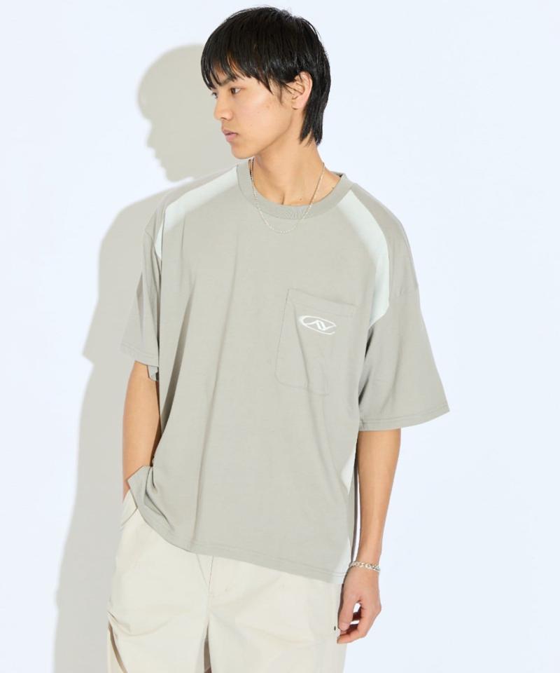 【Neucon/ニューコン】スプレーデザイン刺繍ロゴBIGTシャツ
