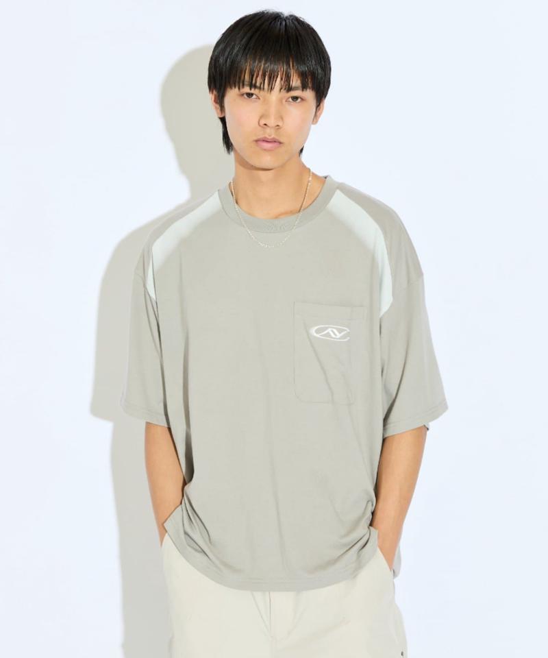 【Neucon/ニューコン】スプレーデザイン刺繍ロゴBIGTシャツ