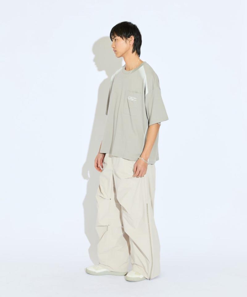 【Neucon/ニューコン】スプレーデザイン刺繍ロゴBIGTシャツ
