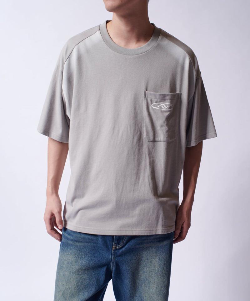 【Neucon/ニューコン】スプレーデザイン刺繍ロゴBIGTシャツ