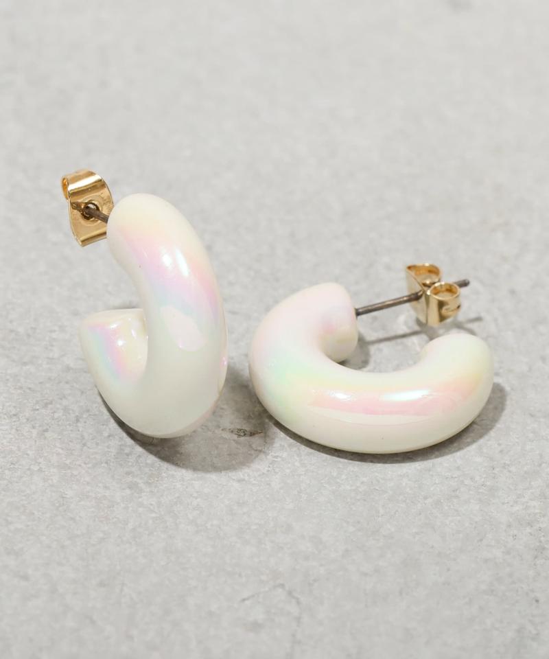 オーロラフープピアス