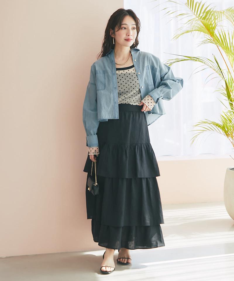 【待望の復刻！全骨格オススメ！】シアードット前後2WAYトップス