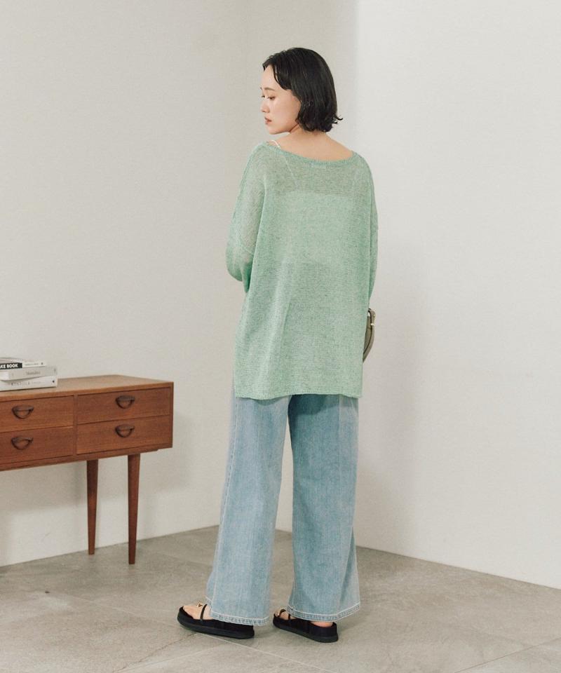 【新色追加/抜け感のあるスタイルに】メランジルーズニット