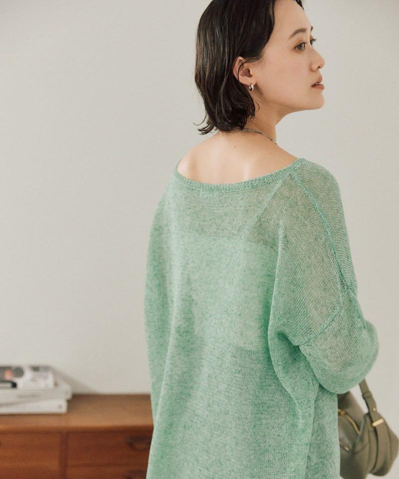 【新色追加/抜け感のあるスタイルに】メランジルーズニット