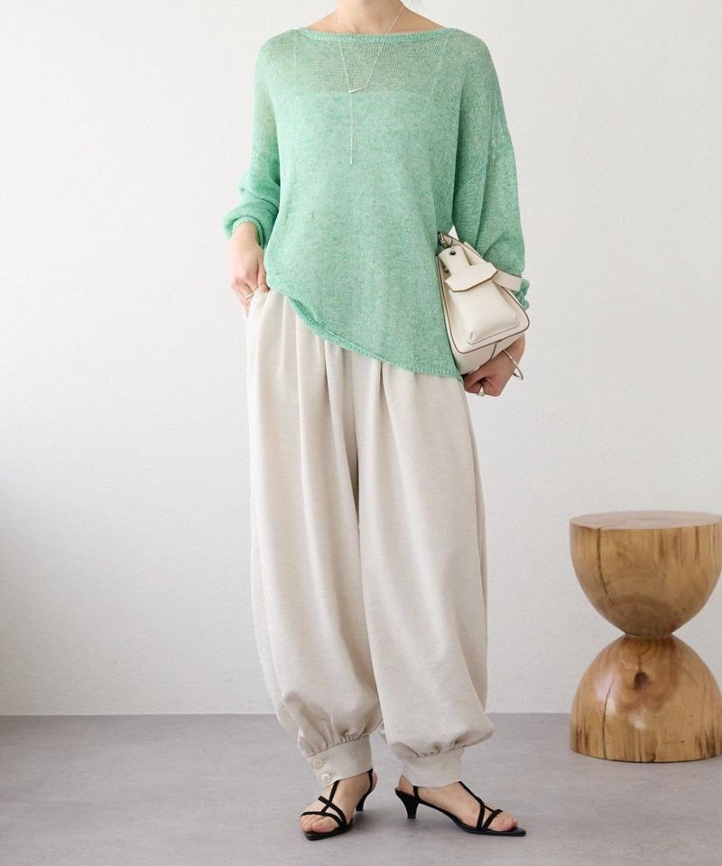 【新色追加/抜け感のあるスタイルに】メランジルーズニット