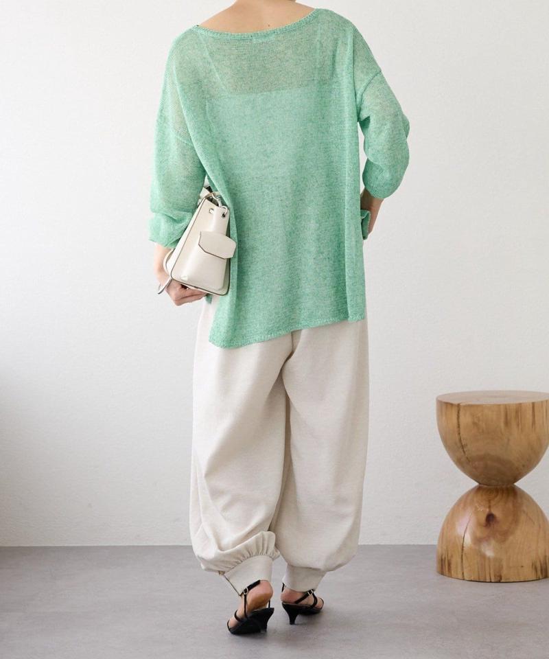 【新色追加/抜け感のあるスタイルに】メランジルーズニット