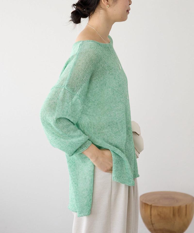 【新色追加/抜け感のあるスタイルに】メランジルーズニット