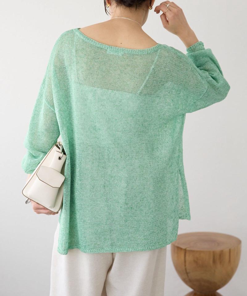 【新色追加/抜け感のあるスタイルに】メランジルーズニット