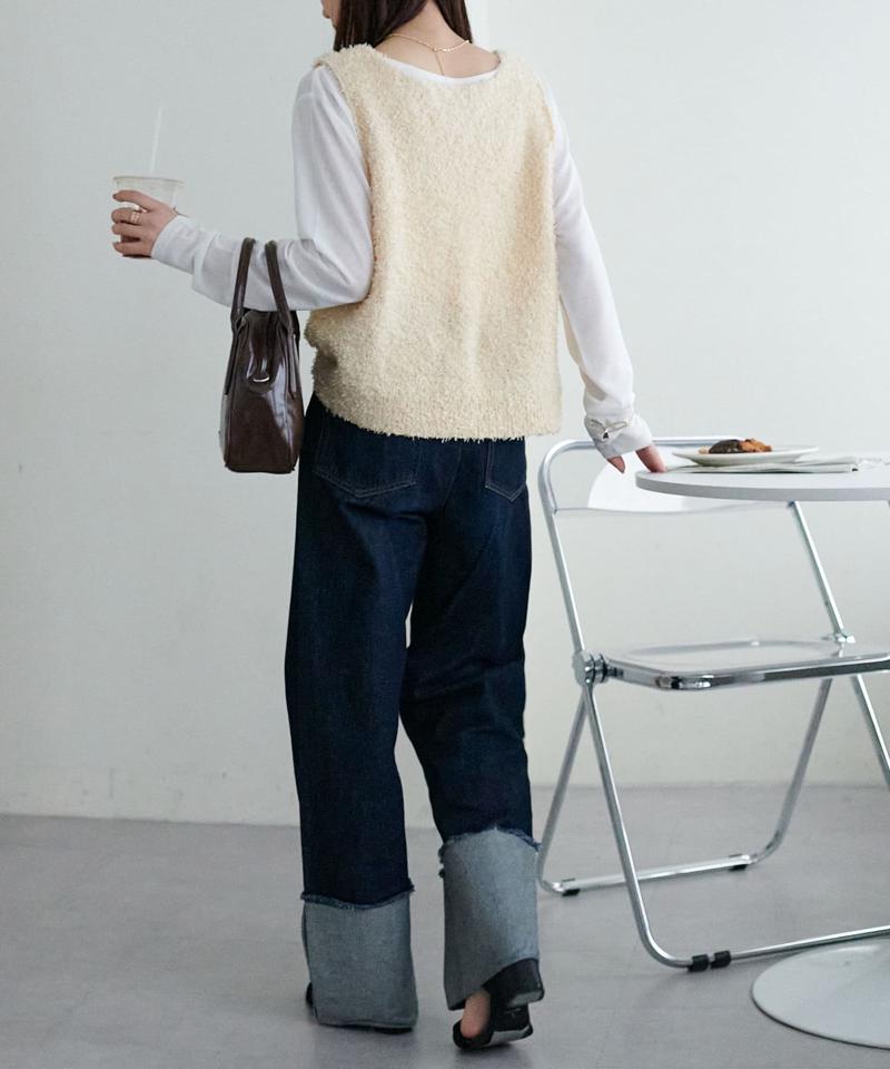 【WEB限定】リボンヤーンベスト