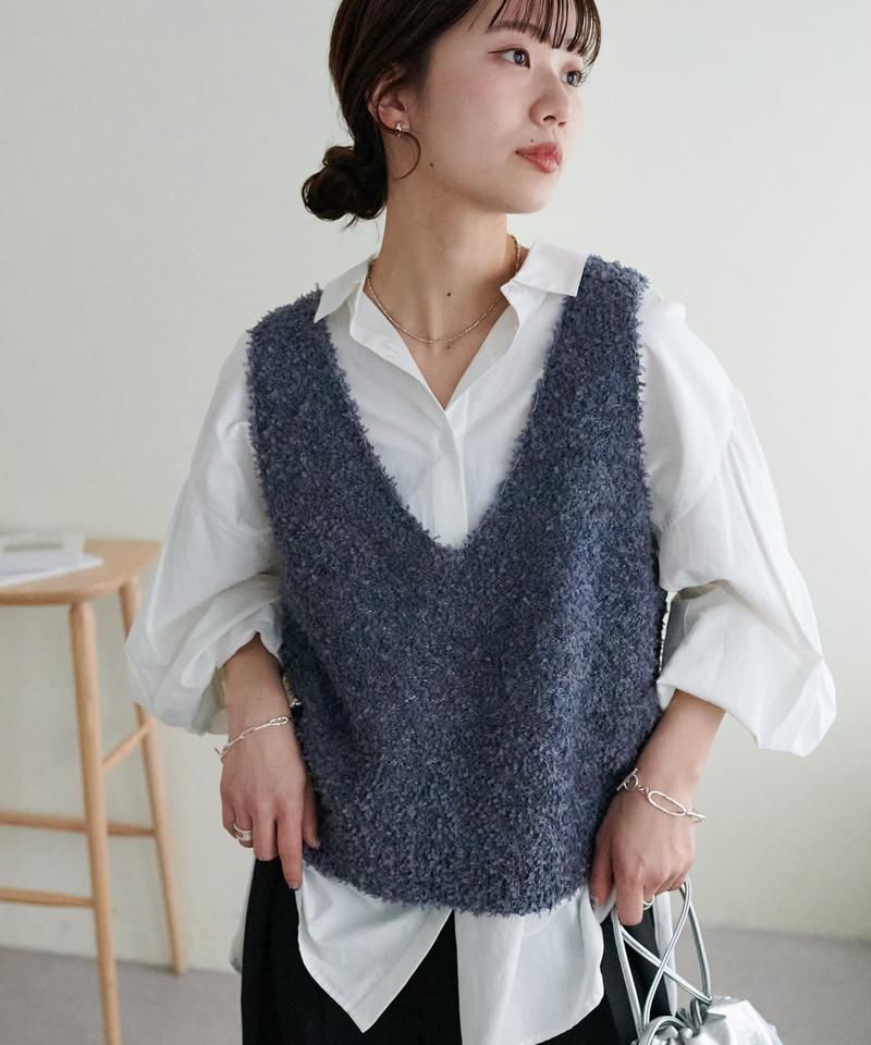 【WEB限定】リボンヤーンベスト