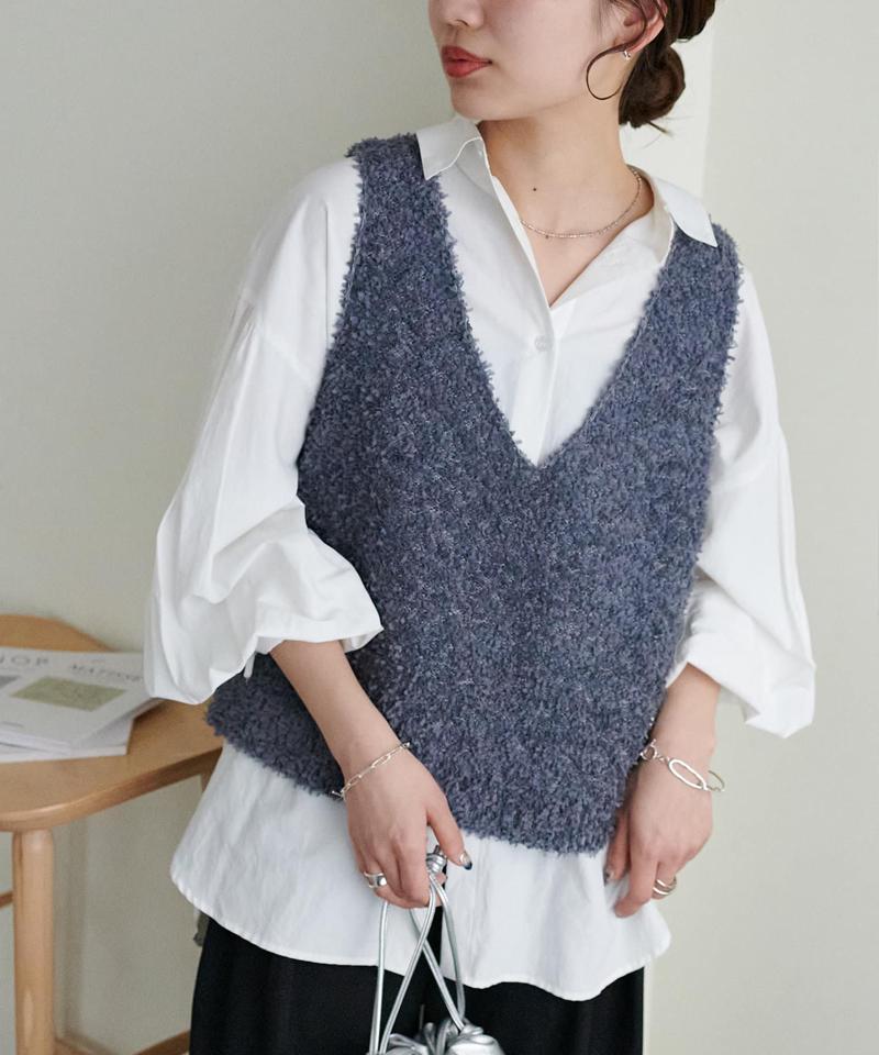 【WEB限定】リボンヤーンベスト