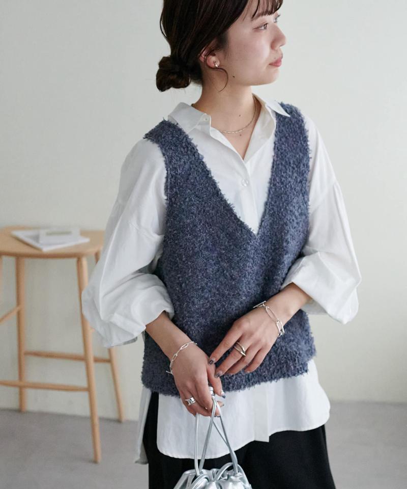 【WEB限定】リボンヤーンベスト