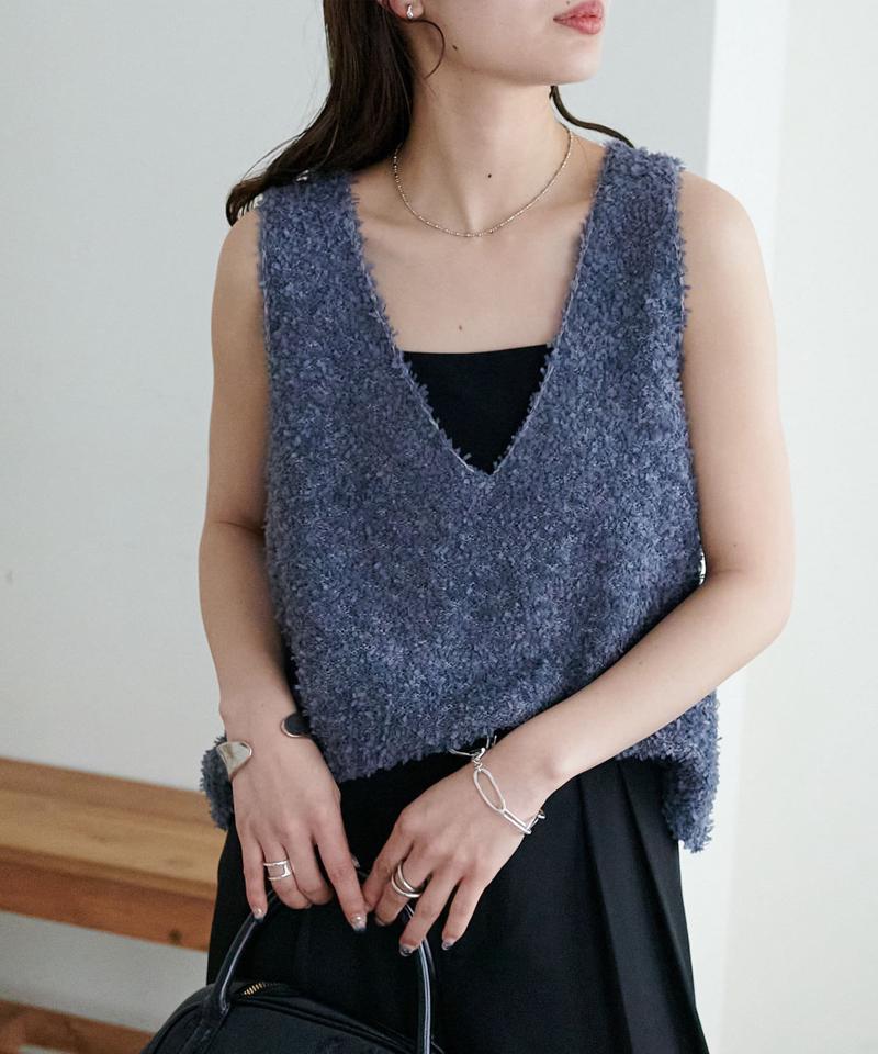 【WEB限定】リボンヤーンベスト
