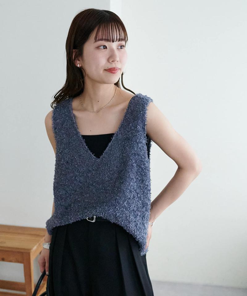 【WEB限定】リボンヤーンベスト