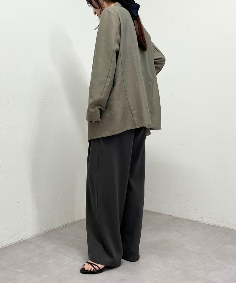 【マイナス3キロ見え◎】タックワイドスラックス