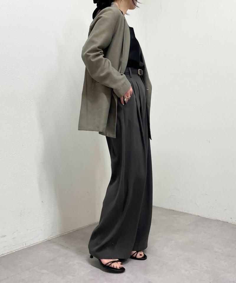 【マイナス3キロ見え◎】タックワイドスラックス