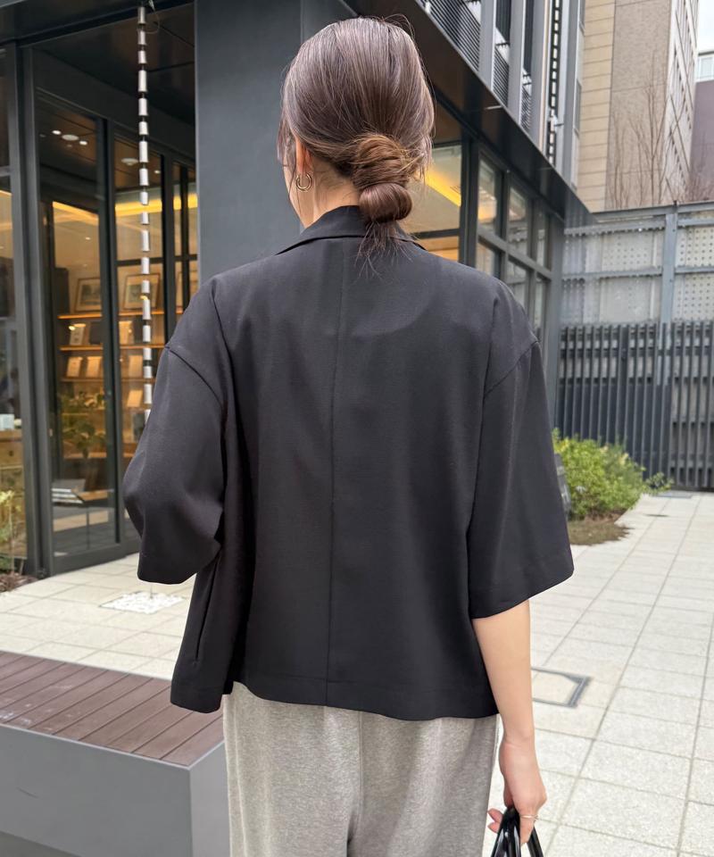 接触冷感5分袖ジャケット