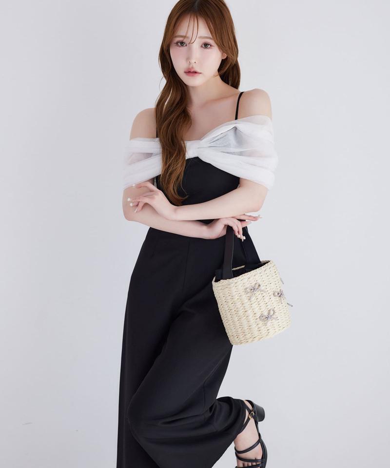 【Black collection】リボンロンパース