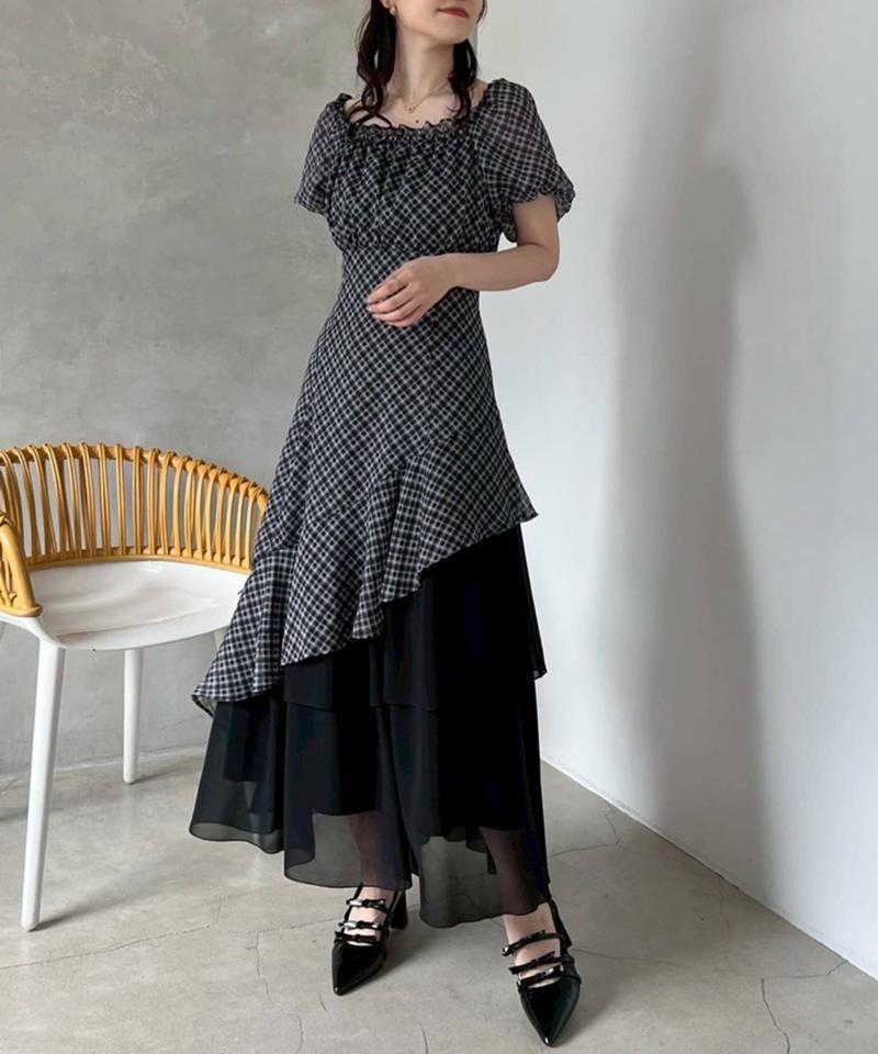 【Black collection】イレヘムティアードロングワンピース