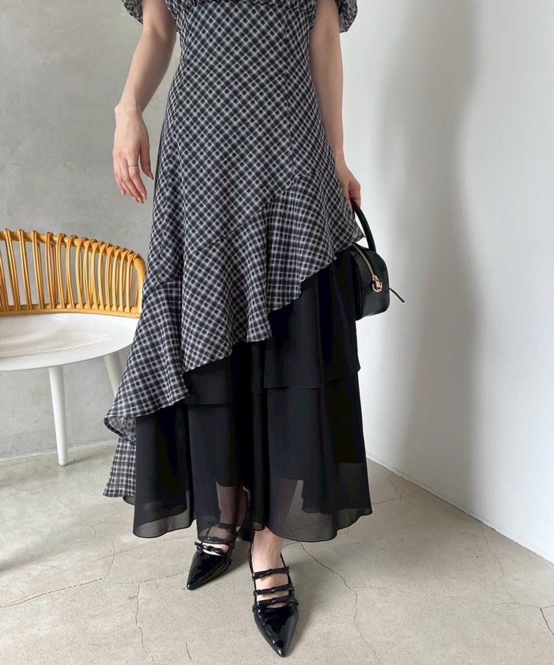 【Black collection】イレヘムティアードロングワンピース