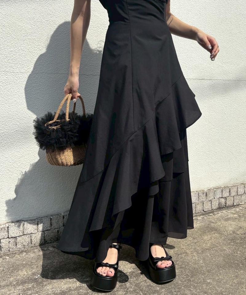 【Black collection】イレヘムティアードロングワンピース