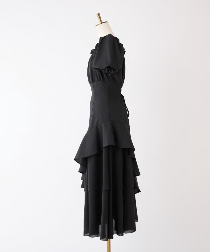 【Black collection】イレヘムティアードロングワンピース