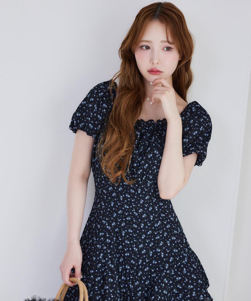 【Black collection】イレヘムティアードロングワンピース