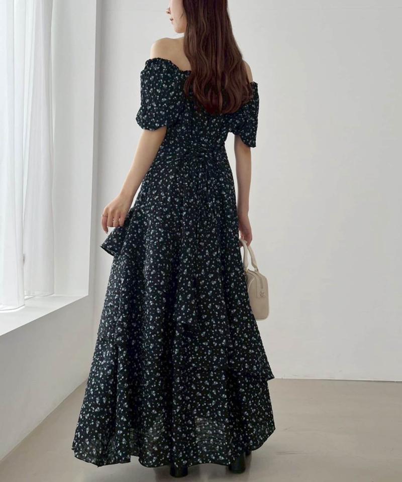 【Black collection】イレヘムティアードロングワンピース