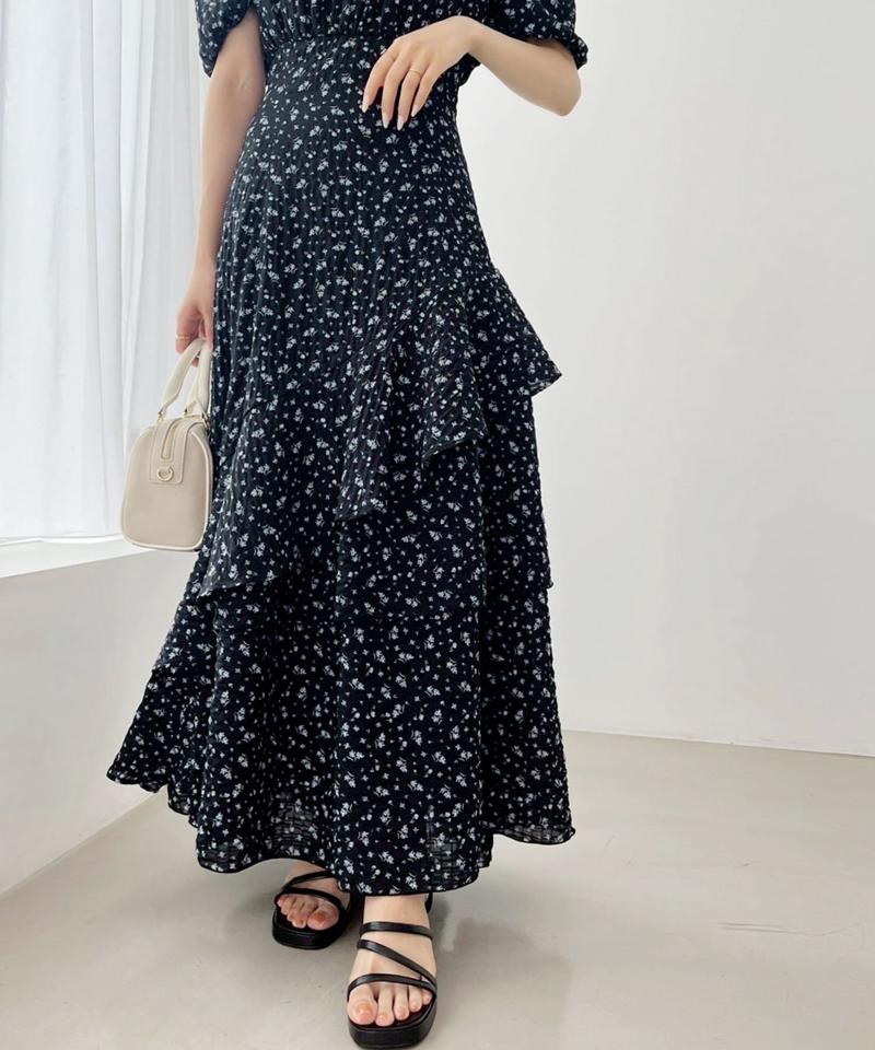 【Black collection】イレヘムティアードロングワンピース