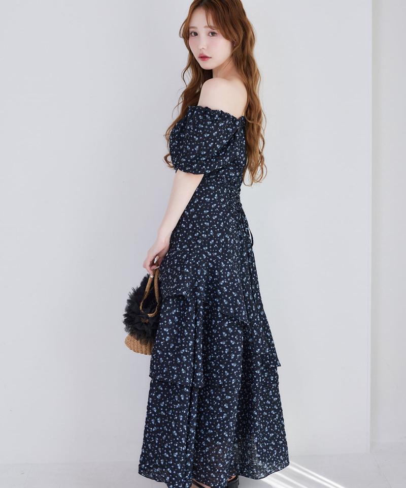 【Black collection】イレヘムティアードロングワンピース