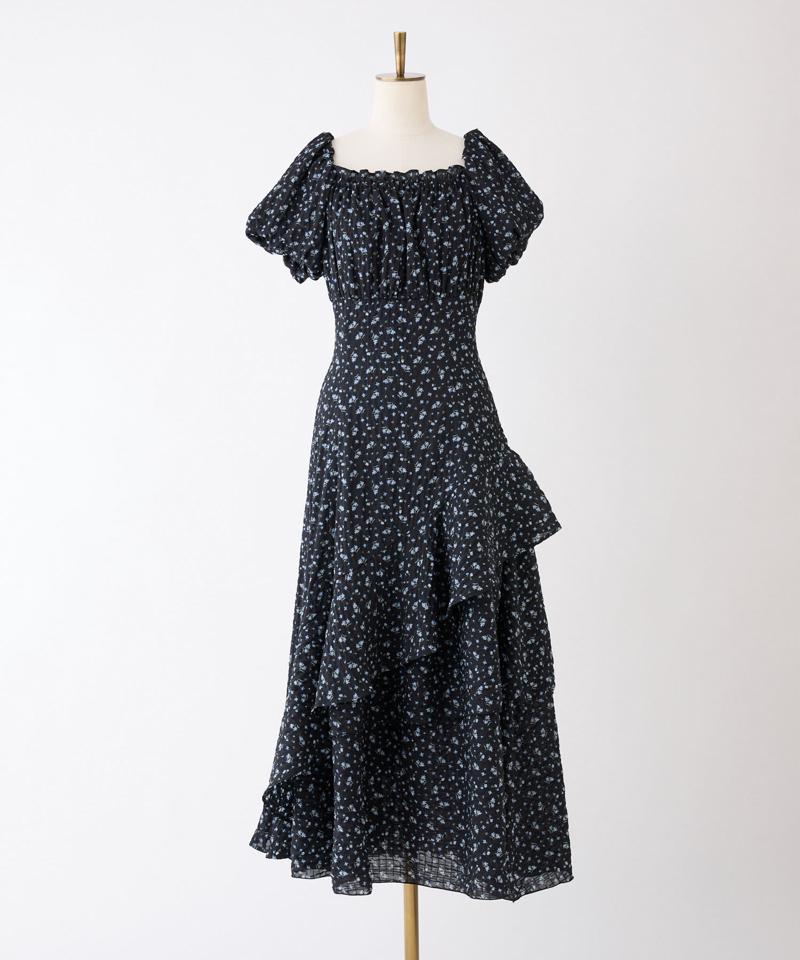 【Black collection】イレヘムティアードロングワンピース
