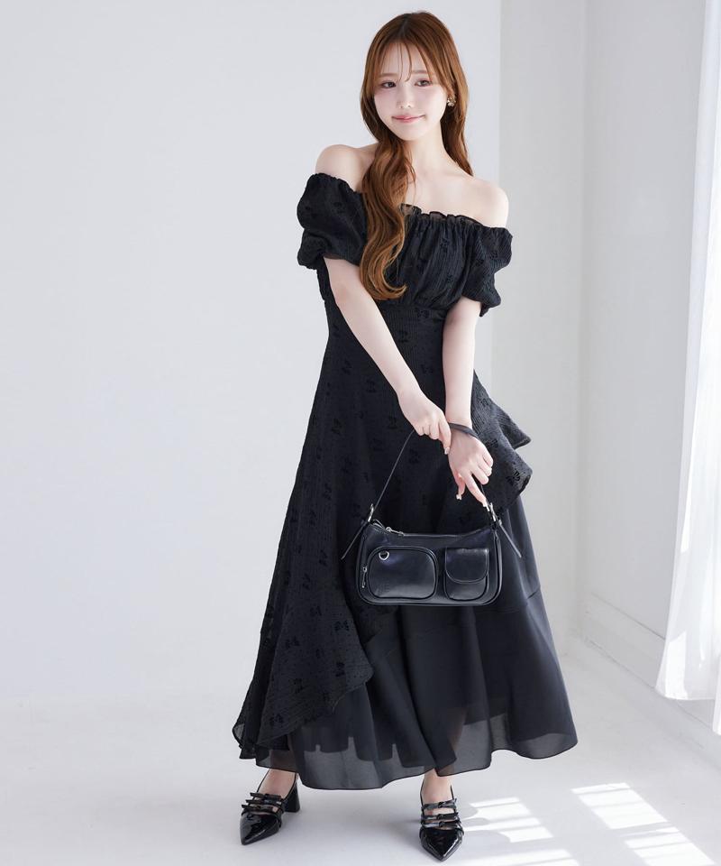 【Black collection】イレヘムティアードロングワンピース