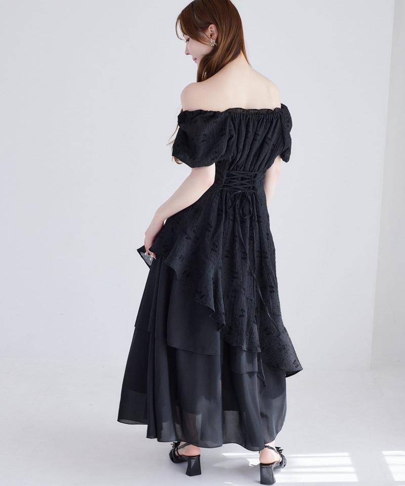 【Black collection】イレヘムティアードロングワンピース