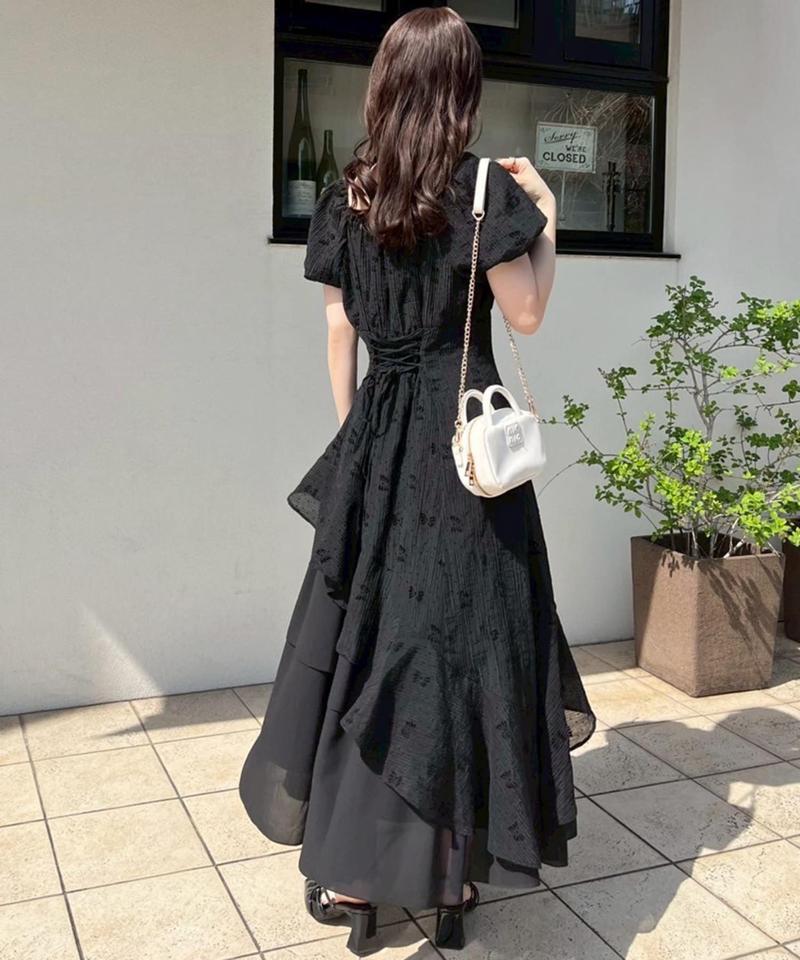 【Black collection】イレヘムティアードロングワンピース