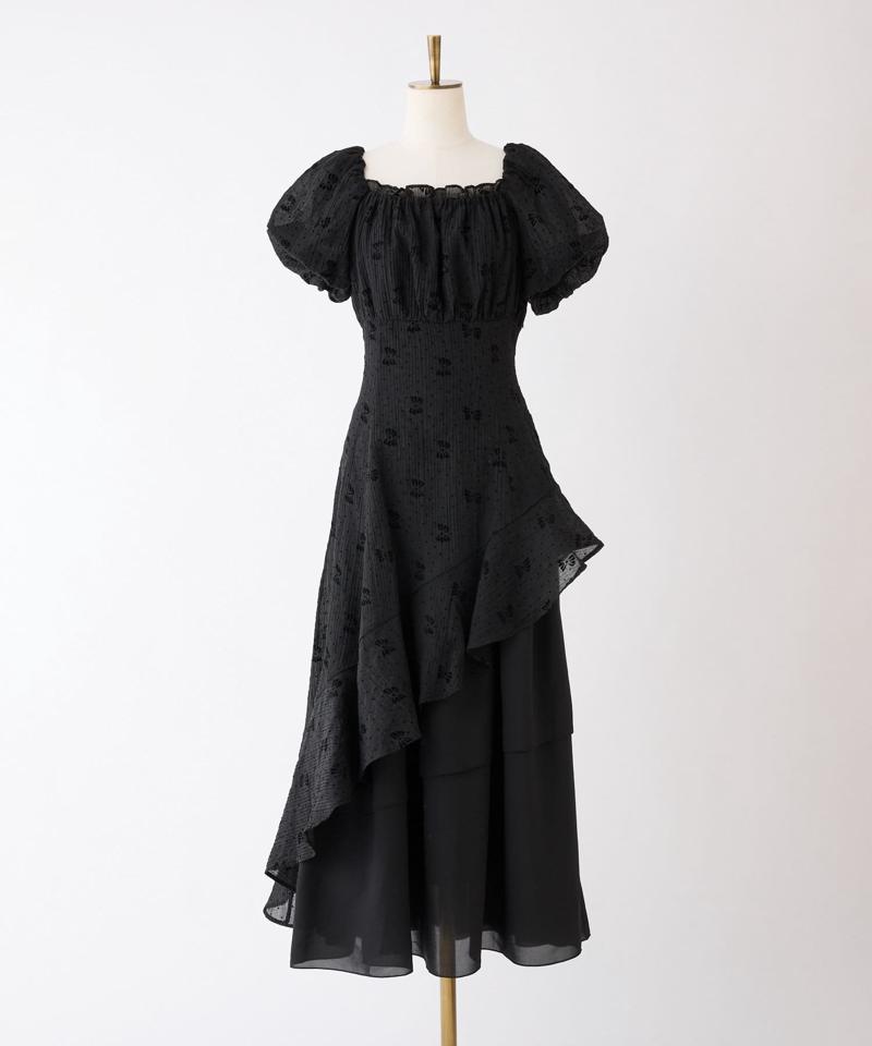 【Black collection】イレヘムティアードロングワンピース