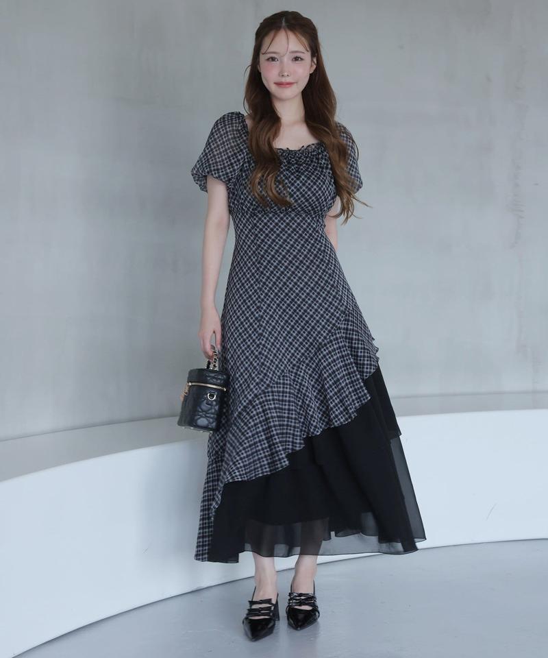 【Black collection】イレヘムティアードロングワンピース
