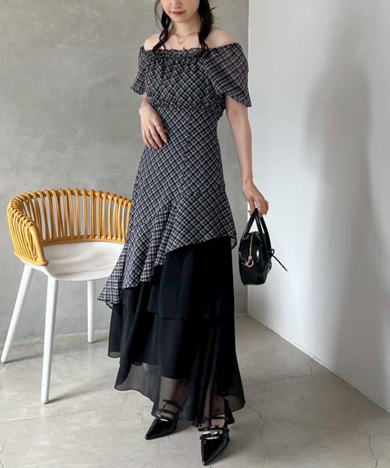 【Black collection】イレヘムティアードロングワンピース